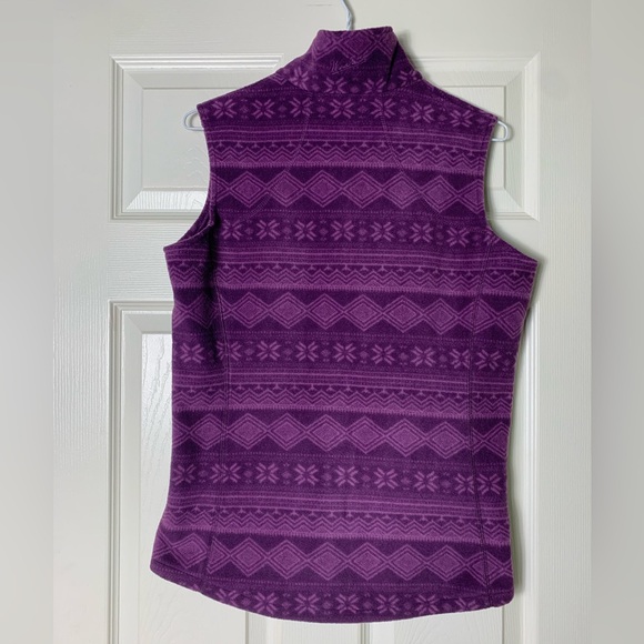 Woolrich | Eggplant Purple Fleece Full Zip Nordic Vest - Small - Picture 4 of 7